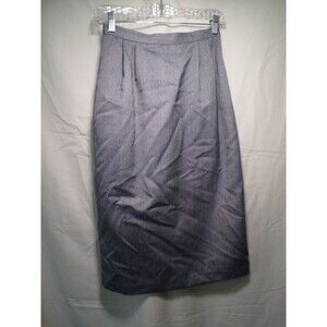 Women's Gray Pencil Midi Skirt Size 10 65% Polyester 35% Viscose Straight